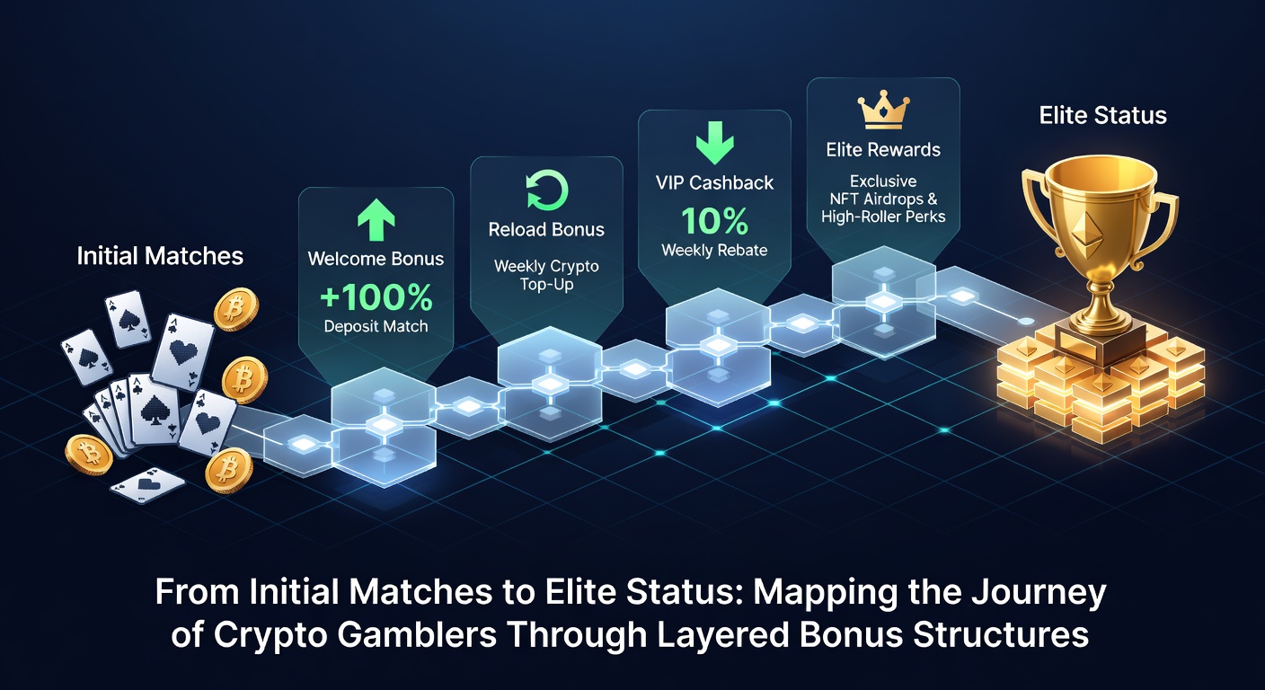 Darstellung der ersten Bonus-Matches in Crypto-Casinos mit Ethereum-Transaktionen und gestaffelten Belohnungen