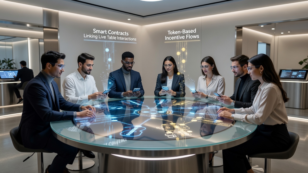 Tokenbasierte Anreizflüsse und Live-Tisch-Interaktionen in Handheld-Venues über Smart Contracts