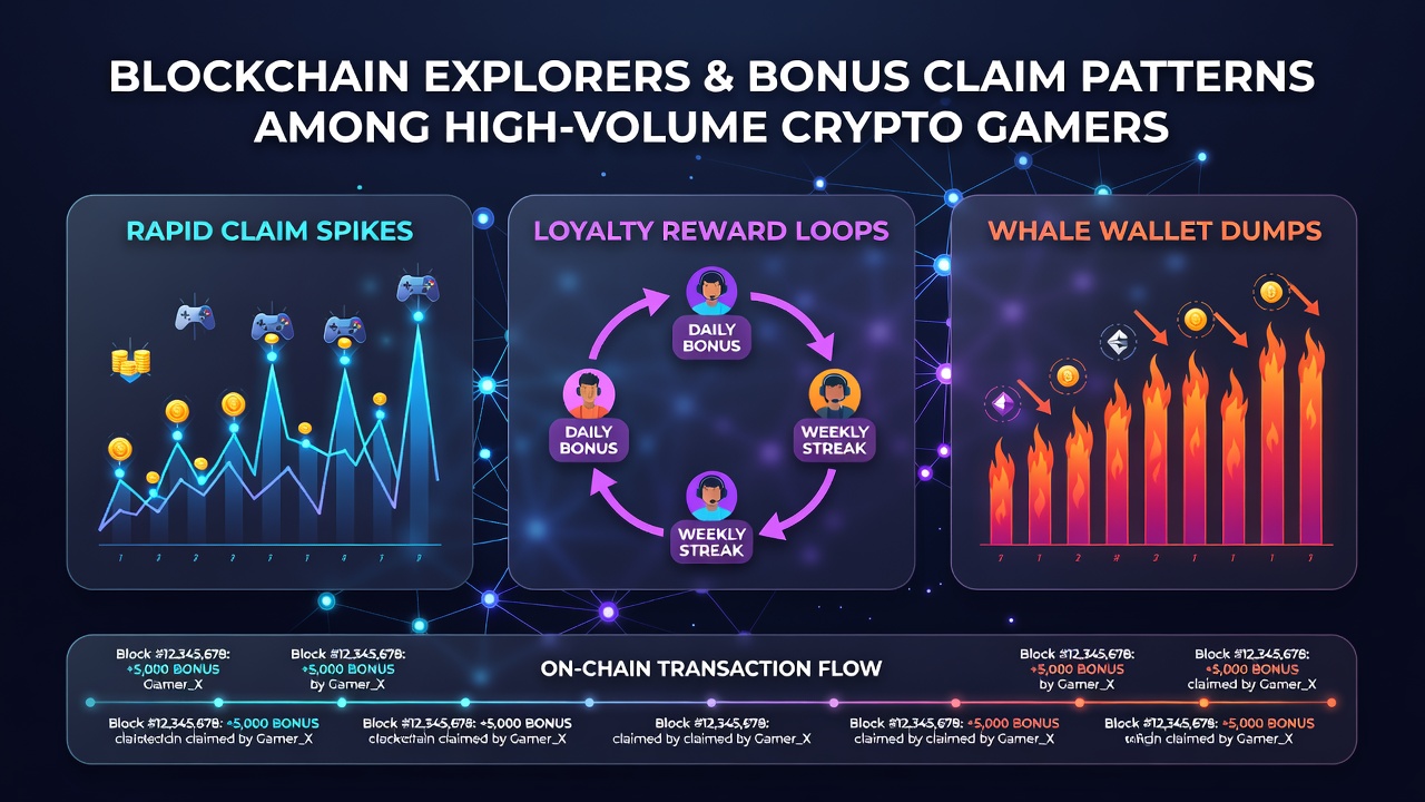 Blockchain-Explorer-Dashboard zeigt Transaktionsmuster von Krypto-Gamern